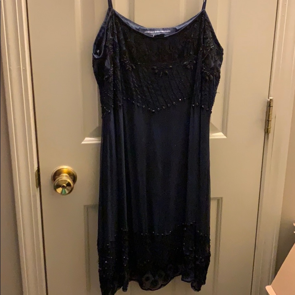 Navy blue beaded dress